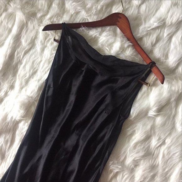 Vintage 90’s 100% Silk Slip Dress Backless Silk Dress Cowl Holiday Dress Prom - Picture 4 of 13